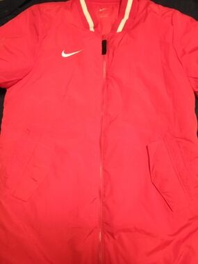 Nike Red Lightweight Jacket with White Swoosh